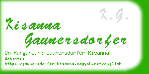 kisanna gaunersdorfer business card